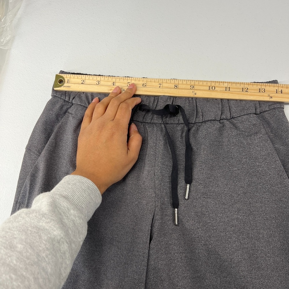 Lululemon On The Fly Ankle Pants Womens 6 Gray Stretch High Rise Drawstring - Picture 12 of 16
